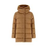 Kamel Satin Faux-Fur Frakke