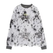 Pixelprint Crewneck Sweatshirt med Tie-Dye Print