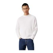 Ivory Linear Sweater Bomuld