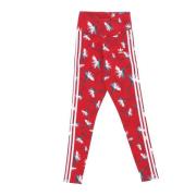 Power Red/Multicolor Leggings Elastik Talje