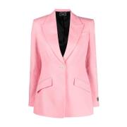 Pink Logo Jacquard Blazer