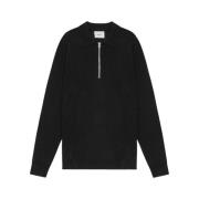 Blød Uld Zip Polo Sweater