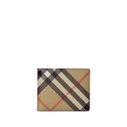 Beige Check Bi-Fold Pung