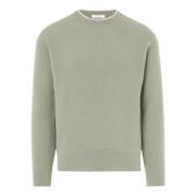 Grøn Ribstrikket Sweater