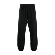 Diagonal Logo Bomuld Sweatpants Sort