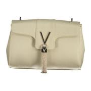 Beige Crossbody Taske med Justerbar Strop