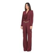 Bordeaux Jumpsuit med Charms Bælte