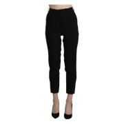 Elegant Skinny Cropped High-Waist Bukser