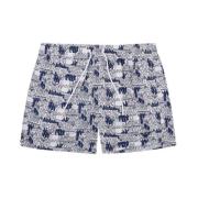 Elegant hvid polyester badeshorts