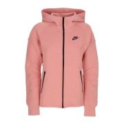 Sporty Letvægts Zip Hoodie Rød/Sort