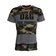 Camouflage Rund Hals Herre T-shirt