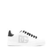 Portofino Sneaker Sort Hvid Logo Perf