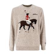 Broderet Crew-Neck Pullover