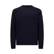 Navy Uld & Cashmere Strik Trøje