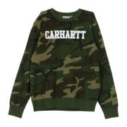 Camo Crewneck Sweatshirt Laurel/White