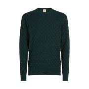 Ribstrikket rund hals sweater