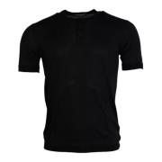 Sort Silke Rund Hals T-shirt