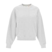 Bomuld Crewneck Sweatshirt med Logo Print