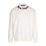 Hvid Oversized Sweatshirt med Logo