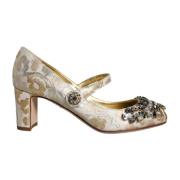 Krystal Mary Jane Guld Pumps