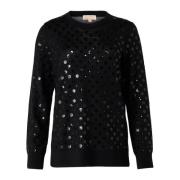 Sort Sequin-pullover