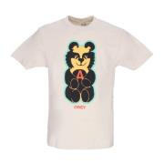 Klassisk Teddy Cream Tee med Print