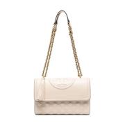 Quiltet Crossbody Taske i Beige