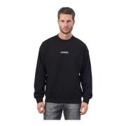 Sort Crewneck Langærmet Logo Sweatshirt