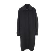 Sort Cashmere Oversize Frakke