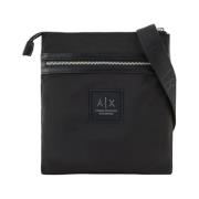 Sort Nylon Crossbody Skuldertaske