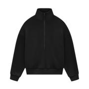 Sort Mockneck Halv-Zip Sweater