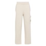 Beige Uld Cargo Sweatpants Italien