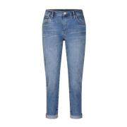 Afslappet Boyfriend Jeans med Used-Look Detaljer