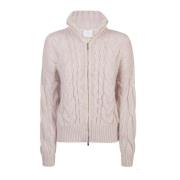 Høj Hals Bomber Sweater Uld Mohair Silke