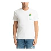 Guld Power Mønstret Logo T-shirt