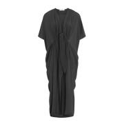 Silke V-hals Kaftan Kjole