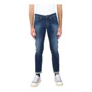 Skinny Fit Brugte Jeans med Metal Logo