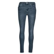 Slim Jeans High Waist Ankel Blå