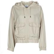 Beige Utility Hood Jacket til kvinder