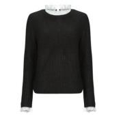 Glitter V-Neck Sweater Sort