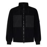 Sort Teddy-Effekt Track Top Jakke