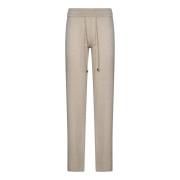 Beige Cashmere Bukser Straight Leg