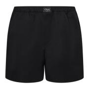 Sort Elastisk Talje Shorts Regular Fit