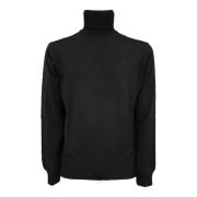 Grøn herre sweater med tone-i-tone logo - XL