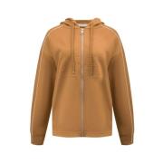 Brun Sporty Style Jakke med Logo Relief