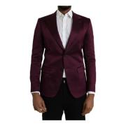 Maroon Silke Blazer Coat Slim Fit