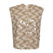 Paillet Top Bluse Champagne