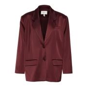 Blodrød Oversize Blazer Jakke