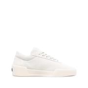 Suede Lace-Up Sneakers med Oversize Sole