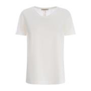 Ribbet V-hals T-shirt